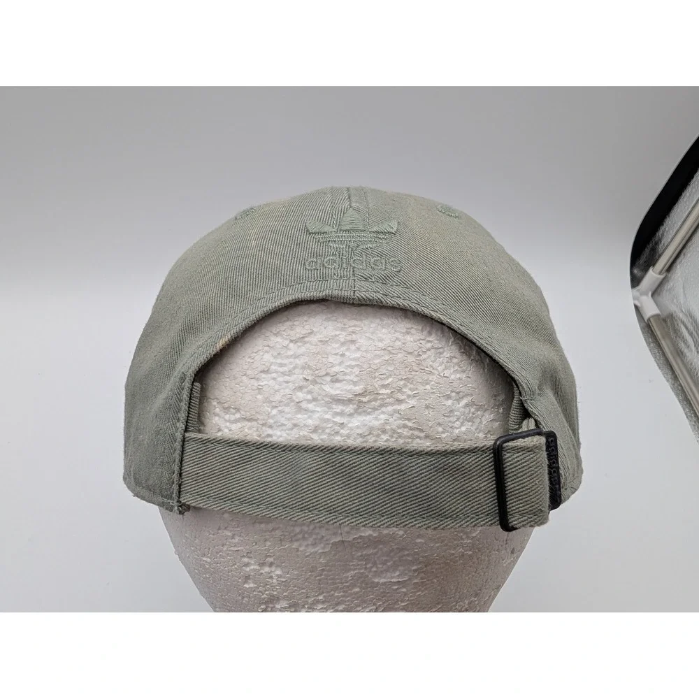 Adidas Originals Trefoil Logo Relaxed Strapback Hat Sage Green Adjustable Cap